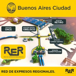 Ferrocarriles urbanos debajo del Obelisco