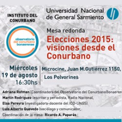 Elecciones 2015: visiones desde el Conurbano