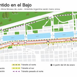 Por la obra del Paseo del Bajo, cambian de recorrido 14 líneas de colectivo y la circulación de cuatro avenidas