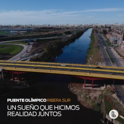 El Puente Olímpico Ribera Sur es una promesa cumplida