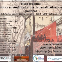 Geografía Política en América Latina: especialidad de y en los procesos políticos