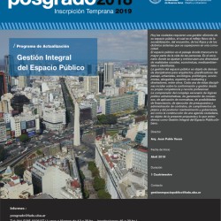 Posgrado Programas de Actualización Gestión Integral del Espacio Público Urbano- Inscripción temprana