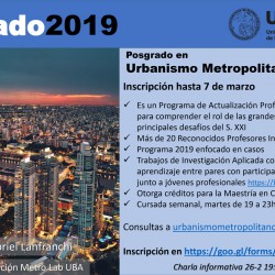 Posgrado en Urbanismo Metropolitano - FADU - UBA